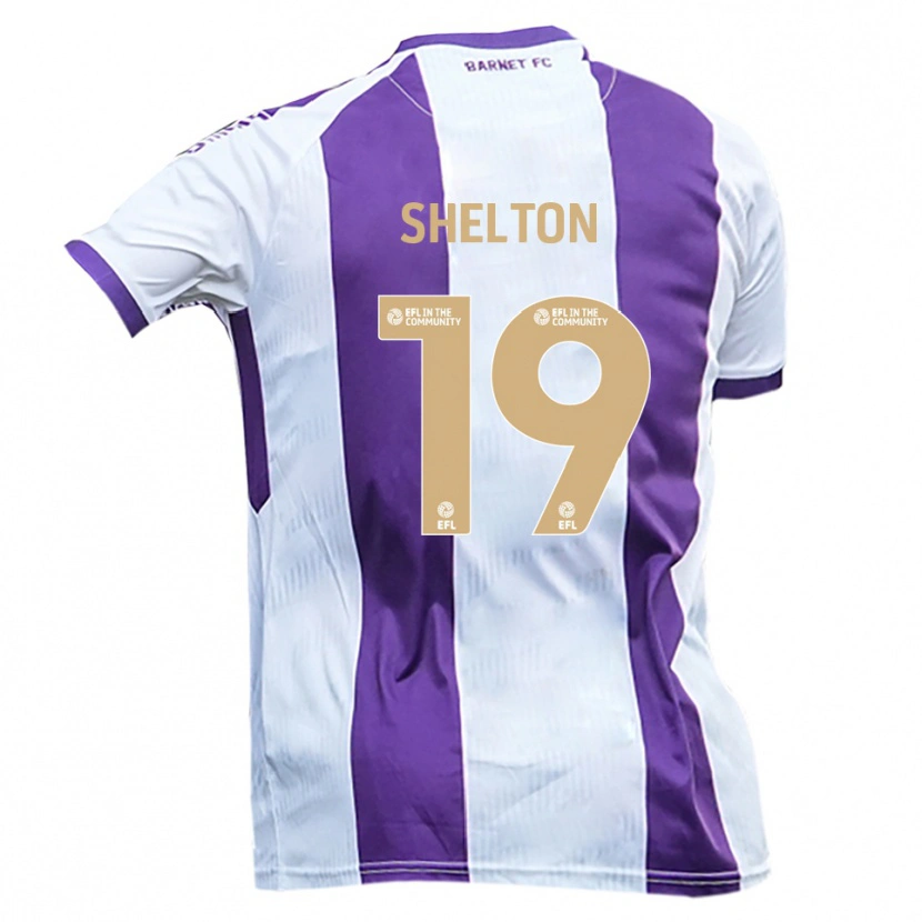 Danxen Kinder Mark Shelton #19 Weiß Lila Auswärtstrikot Trikot 2025/26 T-Shirt Österreich
