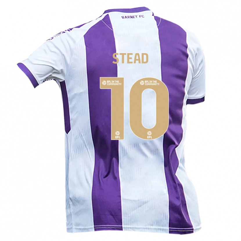Danxen Kinder Callum Stead #10 Weiß Lila Auswärtstrikot Trikot 2025/26 T-Shirt Österreich