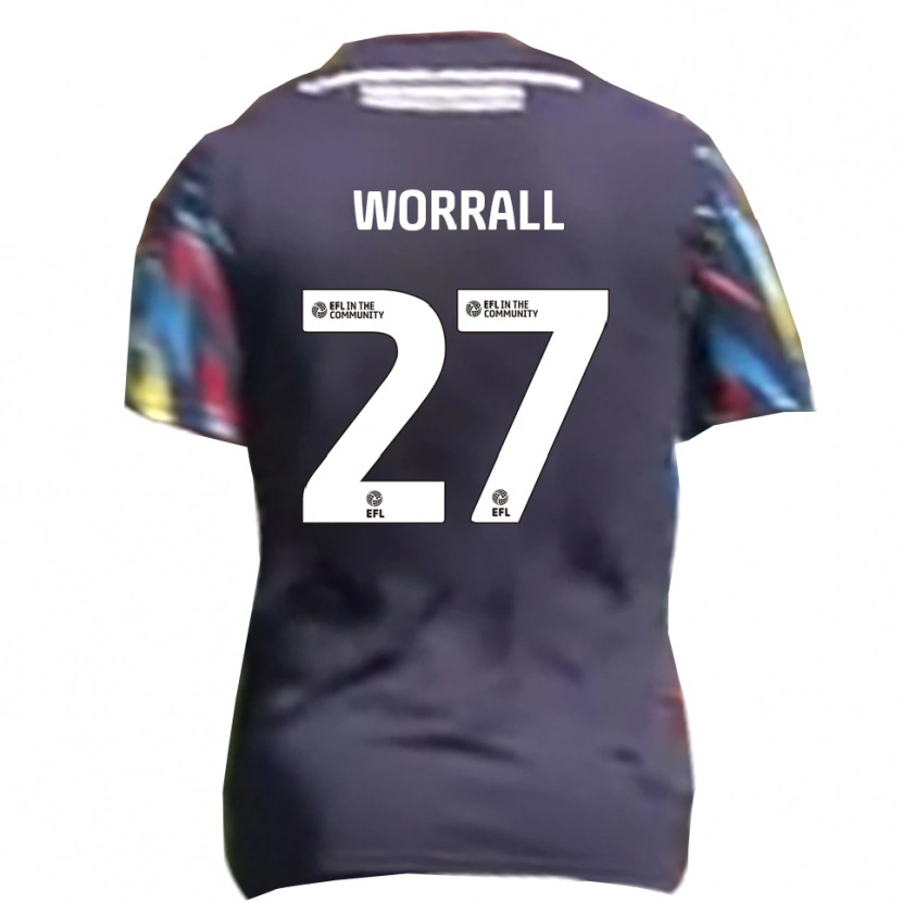 Danxen Kinder David Worrall #27 Marine Gelb Rot Auswärtstrikot Trikot 2025/26 T-Shirt Österreich