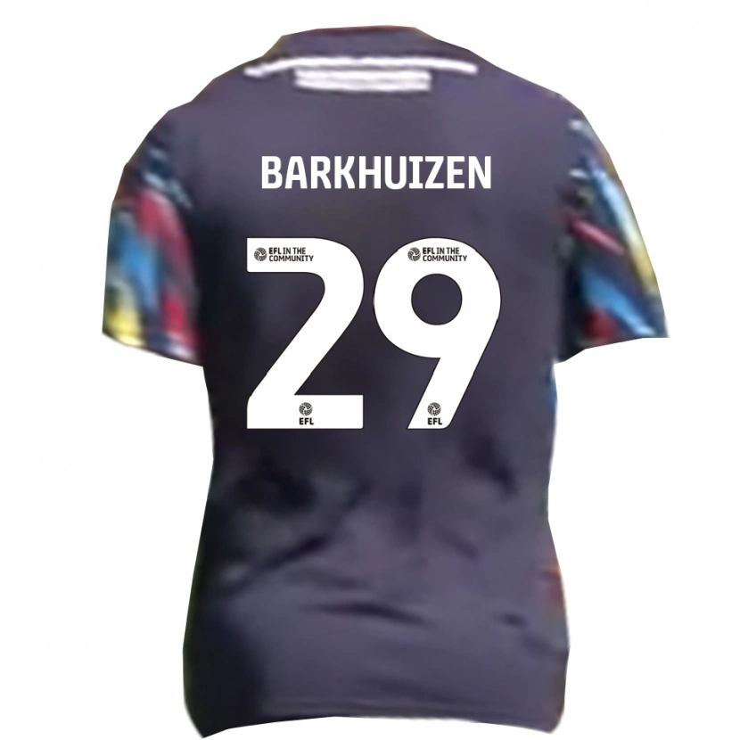 Danxen Kinder Tom Barkhuizen #29 Marine Gelb Rot Auswärtstrikot Trikot 2025/26 T-Shirt Österreich