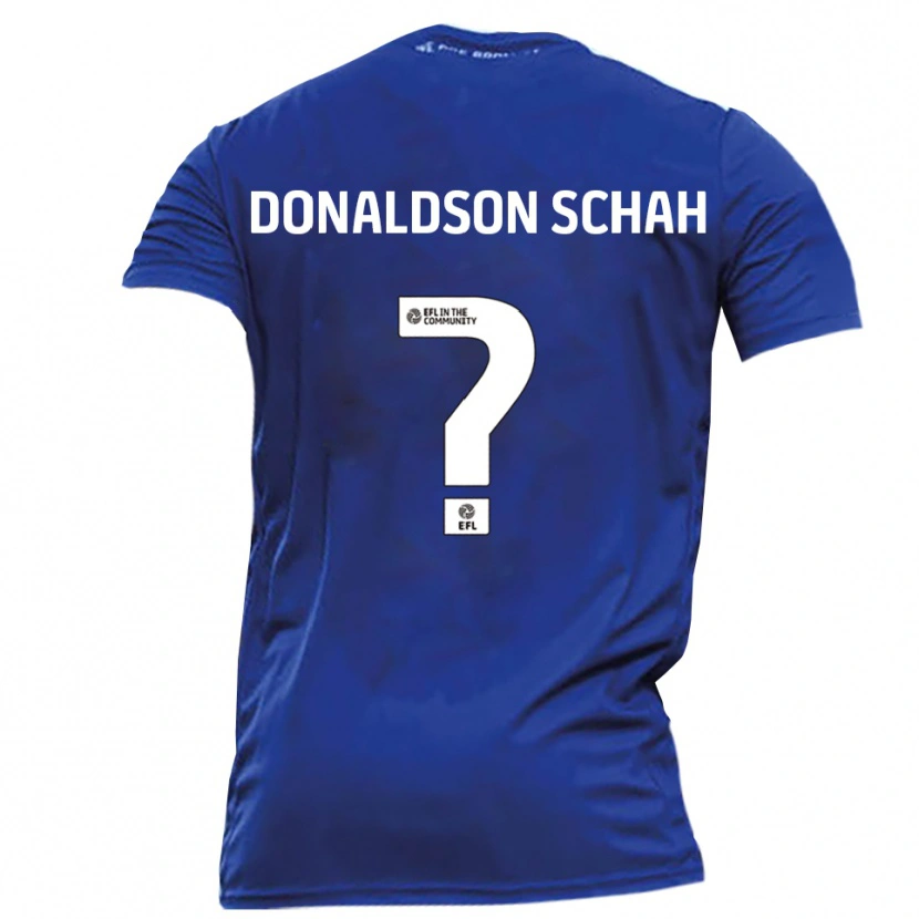 Danxen Kinder Anwen Donaldson Schah #0 Blau Weiß Auswärtstrikot Trikot 2025/26 T-Shirt Österreich
