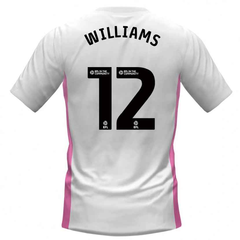 Danxen Kinder Tyrone Williams #12 Weiß Rot Auswärtstrikot Trikot 2025/26 T-Shirt Österreich