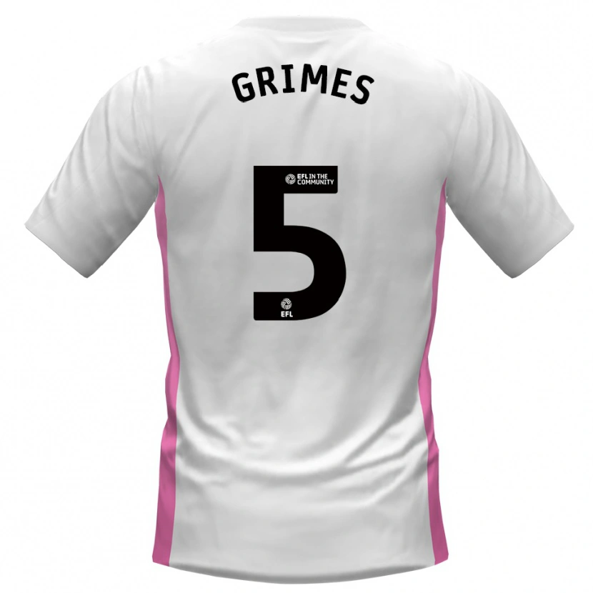Danxen Kinder Jamie Grimes #5 Weiß Rot Auswärtstrikot Trikot 2025/26 T-Shirt Österreich