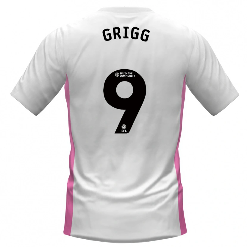 Danxen Kinder Will Grigg #9 Weiß Rot Auswärtstrikot Trikot 2025/26 T-Shirt Österreich