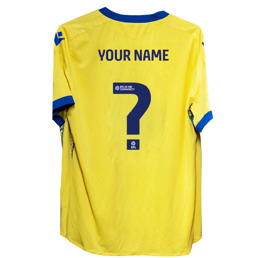 Danxen Kinder Ihren Namen #0 Gelb Blau Auswärtstrikot Trikot 2025/26 T-Shirt Österreich
