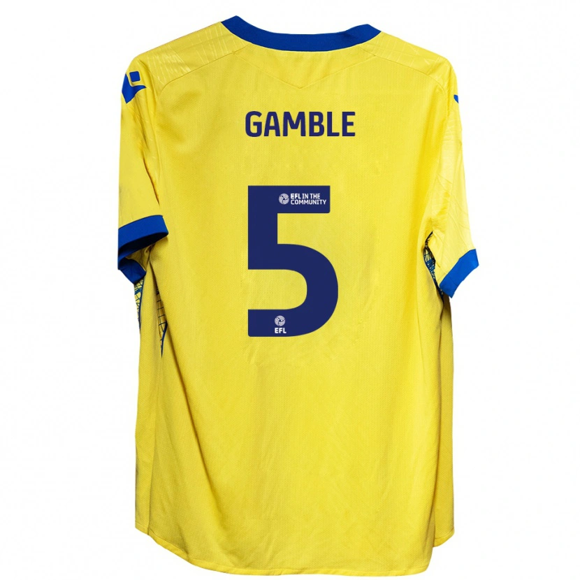 Danxen Kinder Niamh Gamble #5 Gelb Blau Auswärtstrikot Trikot 2025/26 T-Shirt Österreich