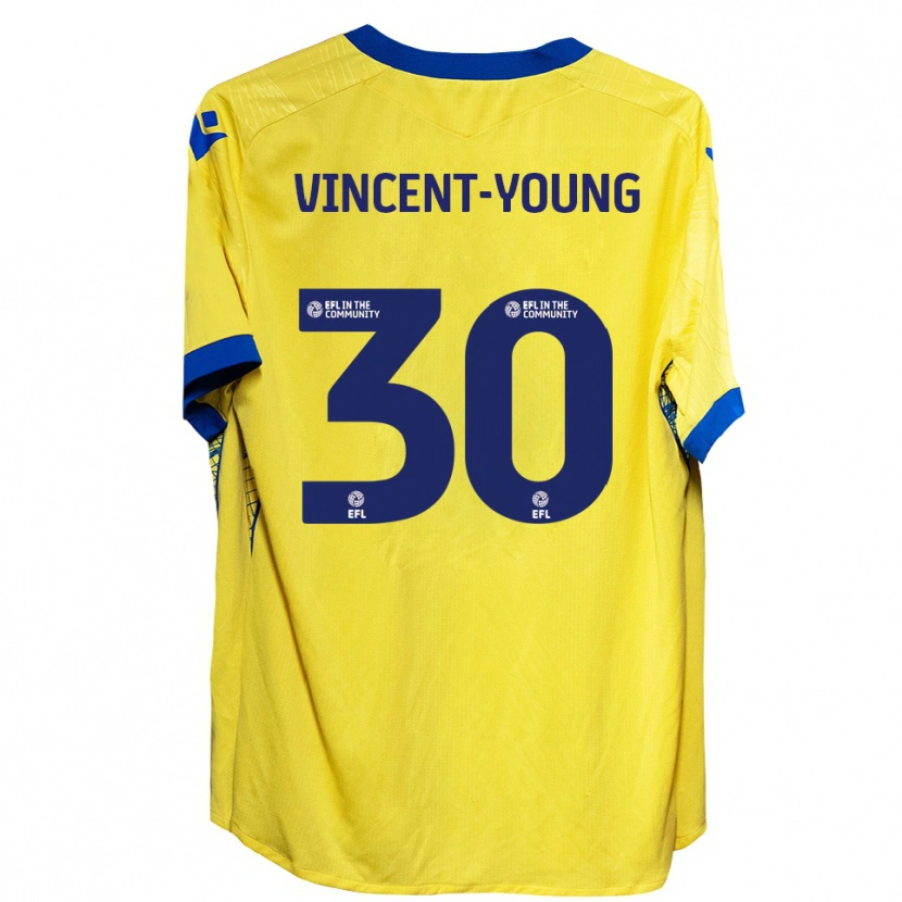 Danxen Kinder Kane Vincent-Young #30 Gelb Blau Auswärtstrikot Trikot 2025/26 T-Shirt Österreich
