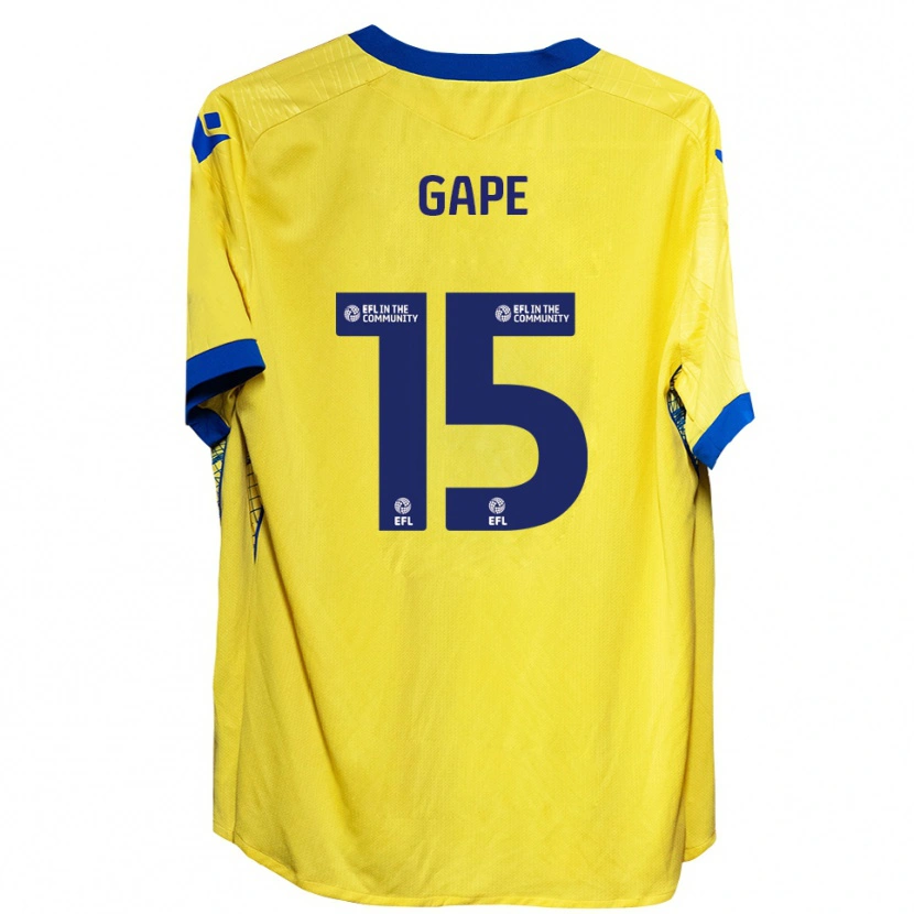 Danxen Kinder Dominic Gape #15 Gelb Blau Auswärtstrikot Trikot 2025/26 T-Shirt Österreich