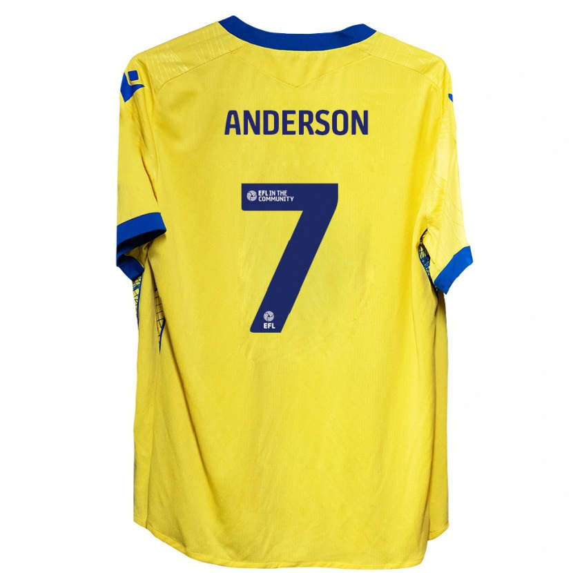 Danxen Kinder Harry Anderson #7 Gelb Blau Auswärtstrikot Trikot 2025/26 T-Shirt Österreich