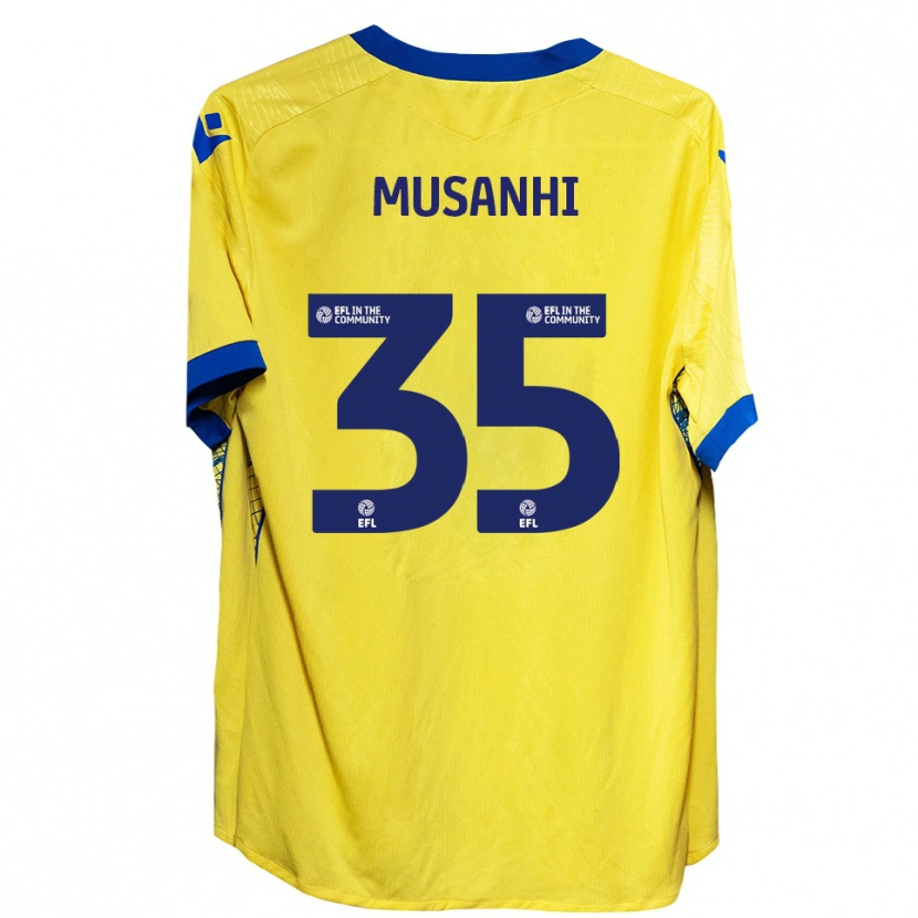 Danxen Kinder Kurai Musanhi #35 Gelb Blau Auswärtstrikot Trikot 2025/26 T-Shirt Österreich