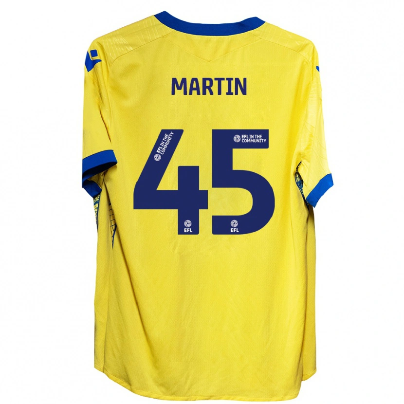 Danxen Kinder Kai Martin #45 Gelb Blau Auswärtstrikot Trikot 2025/26 T-Shirt Österreich