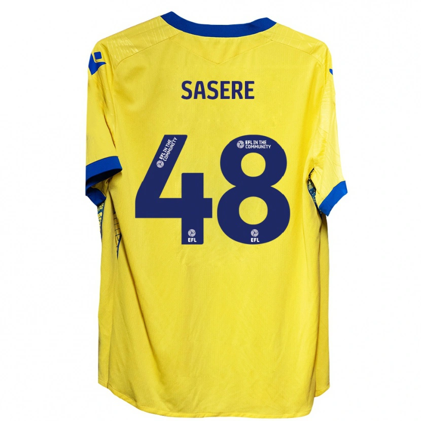 Danxen Kinder James Sasere #48 Gelb Blau Auswärtstrikot Trikot 2025/26 T-Shirt Österreich