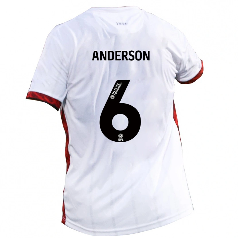 Danxen Kinder Max Anderson #6 Weiß Rot Schwarz Auswärtstrikot Trikot 2025/26 T-Shirt Österreich