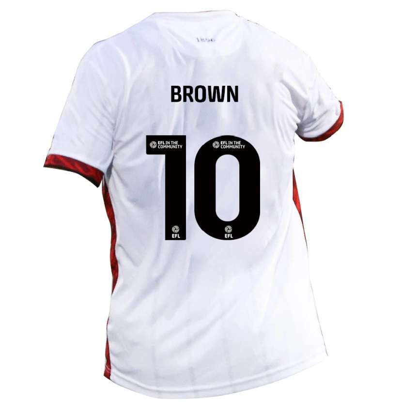 Danxen Kinder Reece Brown #10 Weiß Rot Schwarz Auswärtstrikot Trikot 2025/26 T-Shirt Österreich