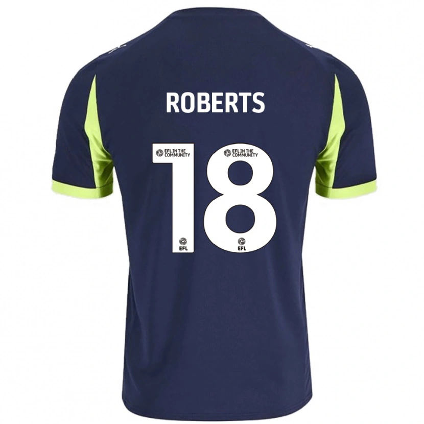 Danxen Kinder Ethan Roberts #18 Marine Fluoreszierendes Grün Auswärtstrikot Trikot 2025/26 T-Shirt Österreich