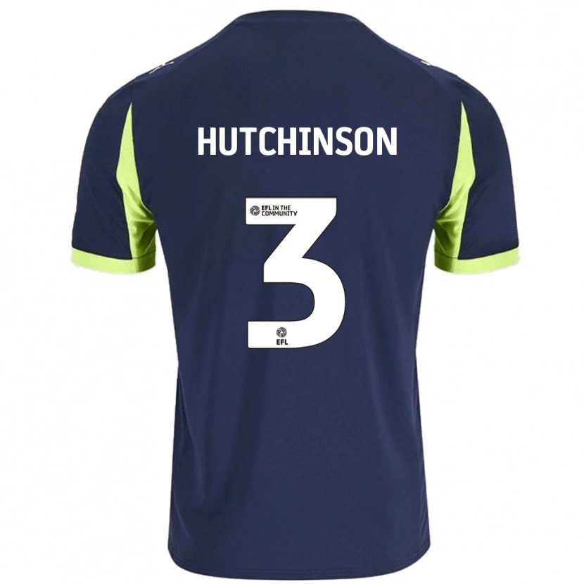 Danxen Kinder Reece Hutchinson #3 Marine Fluoreszierendes Grün Auswärtstrikot Trikot 2025/26 T-Shirt Österreich