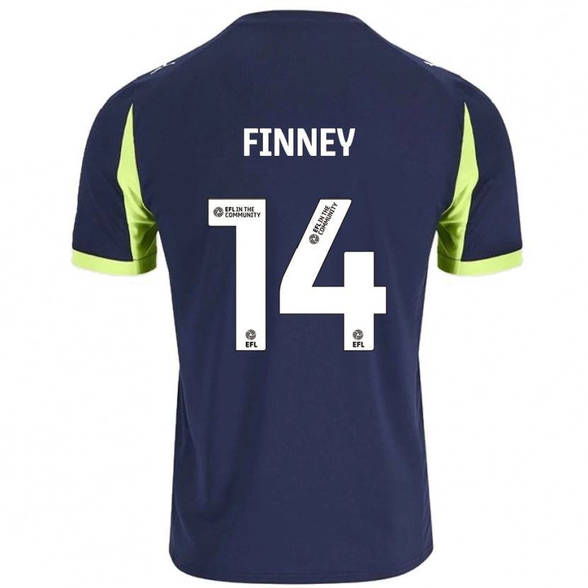 Danxen Kinder Charlie Finney #14 Marine Fluoreszierendes Grün Auswärtstrikot Trikot 2025/26 T-Shirt Österreich