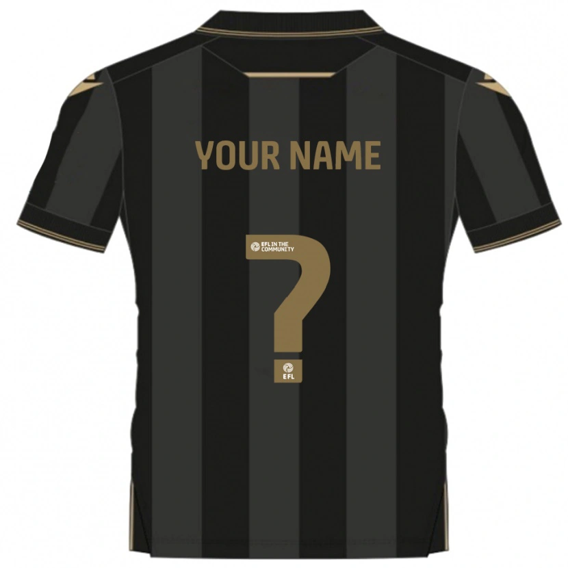 Danxen Kinder Ihren Namen #0 Schwarz Gold Auswärtstrikot Trikot 2025/26 T-Shirt Österreich
