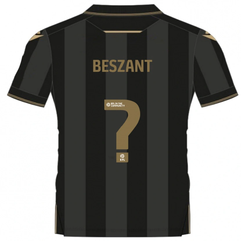 Danxen Kinder Cruz Beszant #0 Schwarz Gold Auswärtstrikot Trikot 2025/26 T-Shirt Österreich