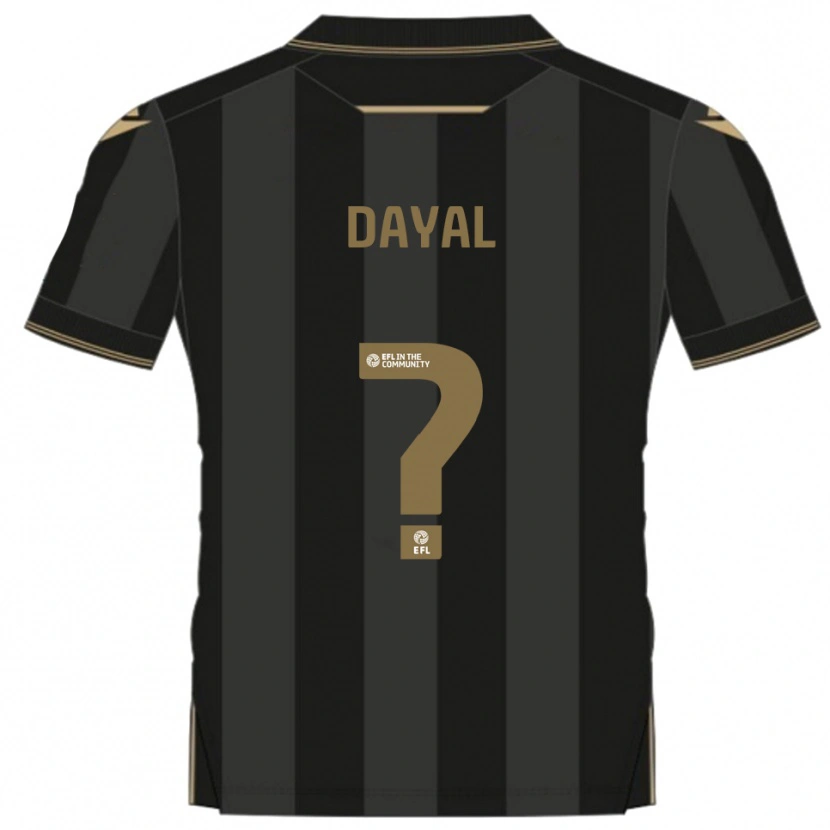 Danxen Kinder Louie Dayal #0 Schwarz Gold Auswärtstrikot Trikot 2025/26 T-Shirt Österreich
