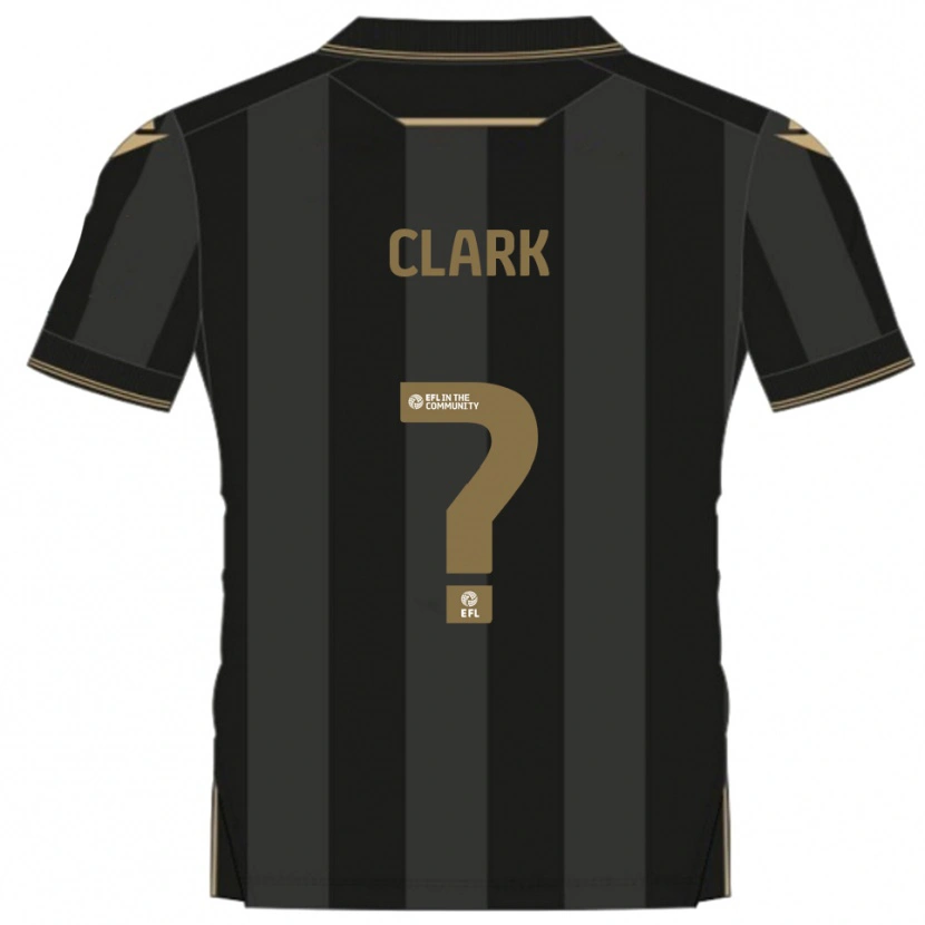 Danxen Kinder Ben Clark #0 Schwarz Gold Auswärtstrikot Trikot 2025/26 T-Shirt Österreich