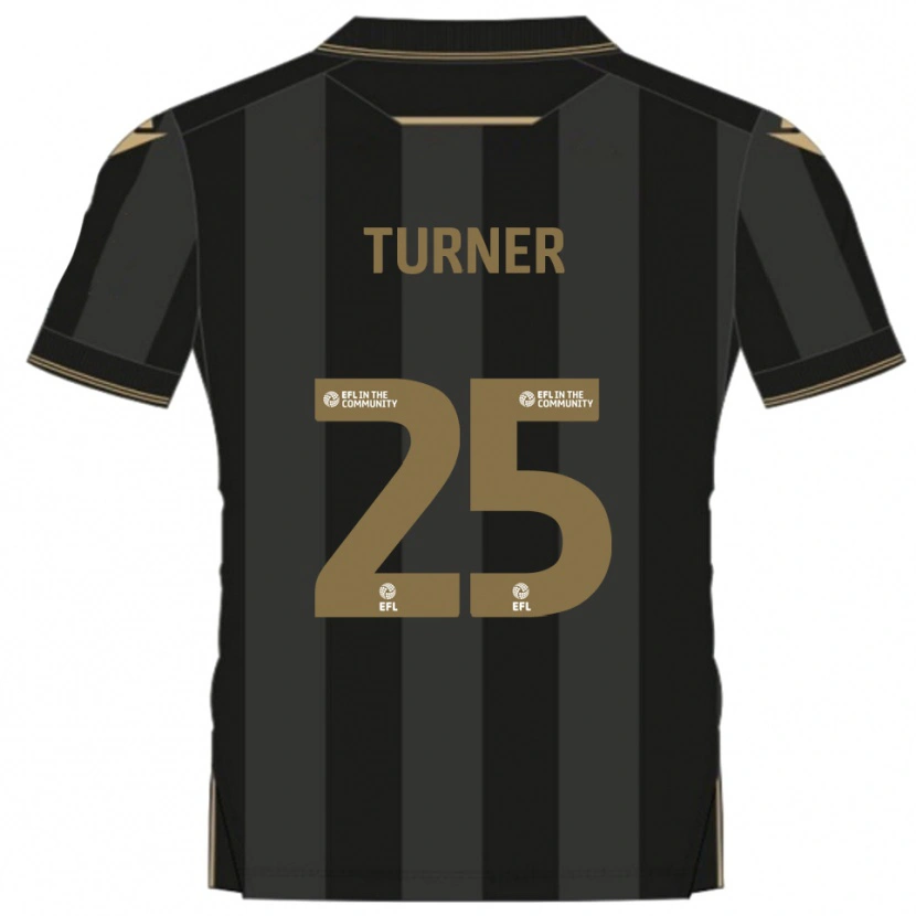 Danxen Kinder Jake Turner #25 Schwarz Gold Auswärtstrikot Trikot 2025/26 T-Shirt Österreich