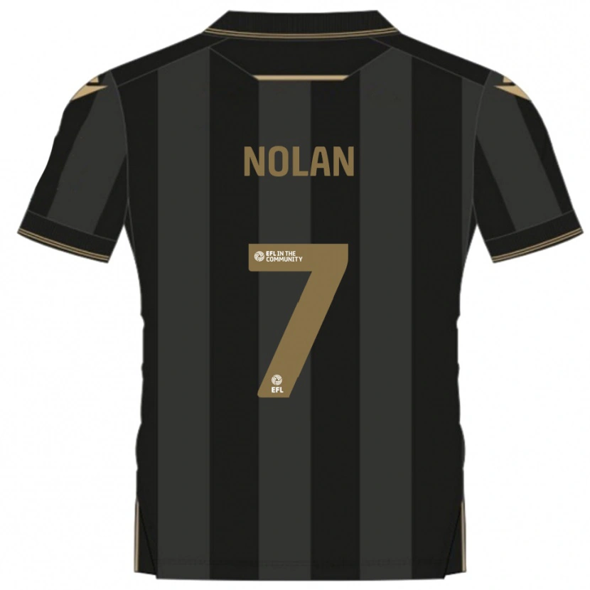 Danxen Kinder Jack Nolan #7 Schwarz Gold Auswärtstrikot Trikot 2025/26 T-Shirt Österreich