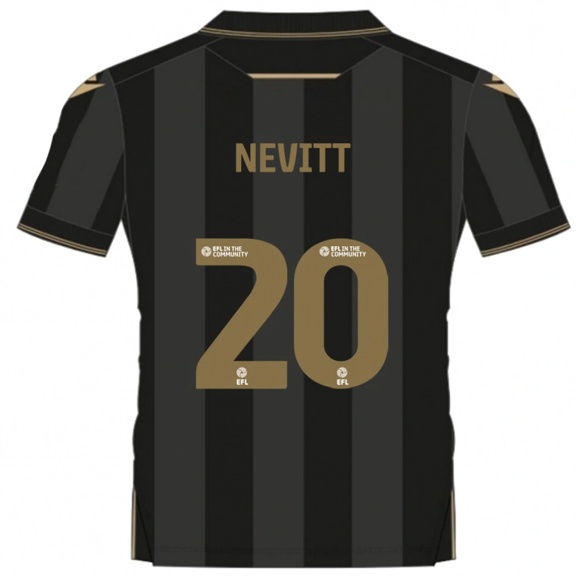 Danxen Kinder Elliott Nevitt #20 Schwarz Gold Auswärtstrikot Trikot 2025/26 T-Shirt Österreich