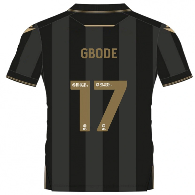 Danxen Kinder Joseph Gbode #17 Schwarz Gold Auswärtstrikot Trikot 2025/26 T-Shirt Österreich