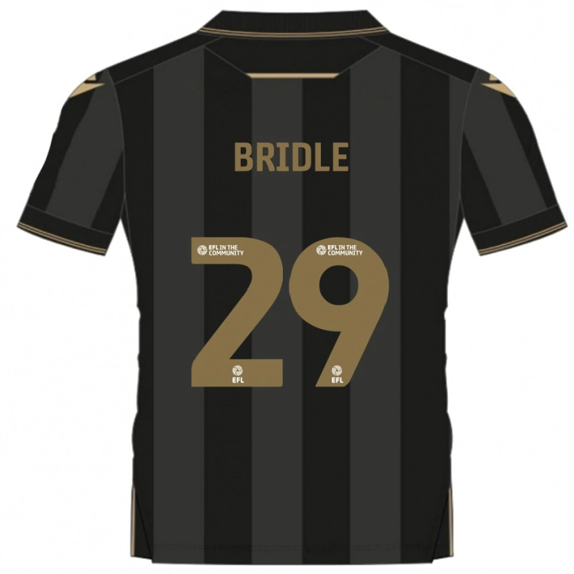 Danxen Kinder Harry Bridle #29 Schwarz Gold Auswärtstrikot Trikot 2025/26 T-Shirt Österreich