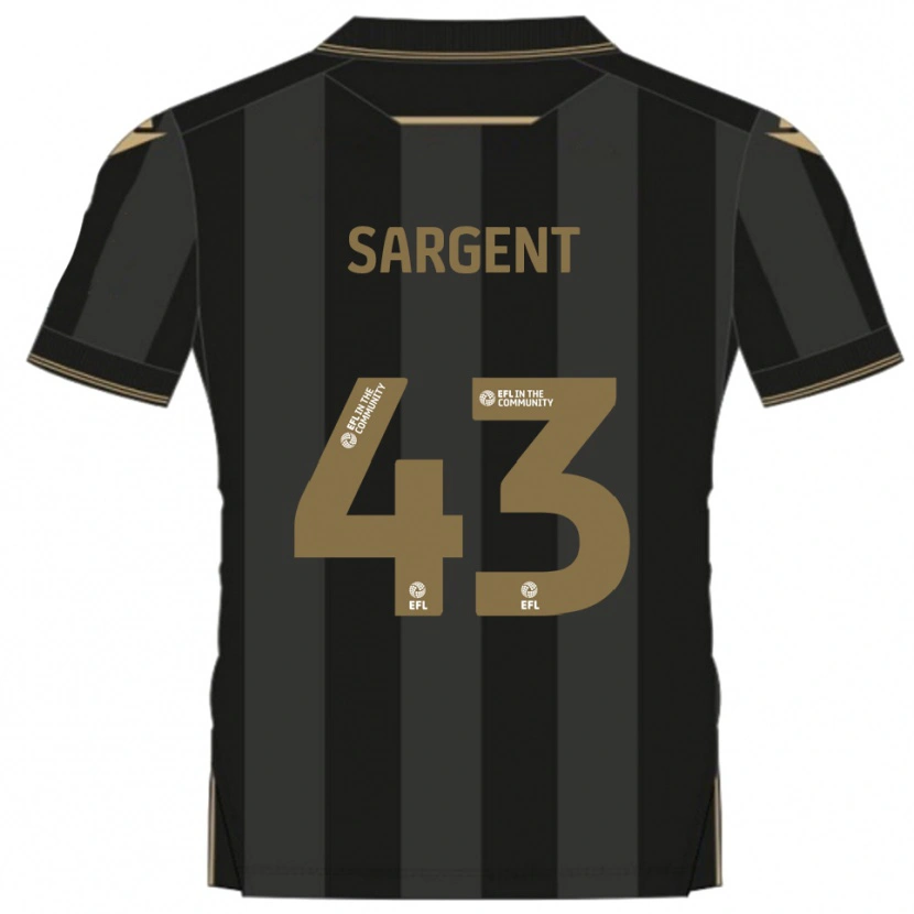 Danxen Kinder Stan Sargent #43 Schwarz Gold Auswärtstrikot Trikot 2025/26 T-Shirt Österreich