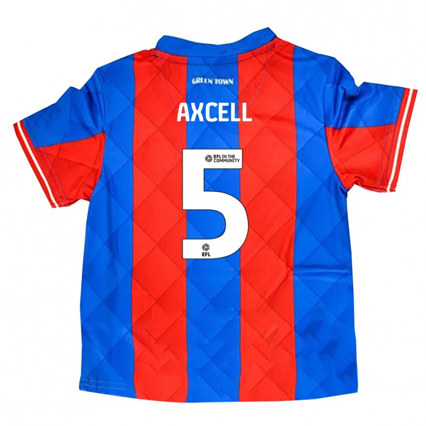 Danxen Kinder Finley Axcell #5 Blau Rot Weiß Auswärtstrikot Trikot 2025/26 T-Shirt Österreich