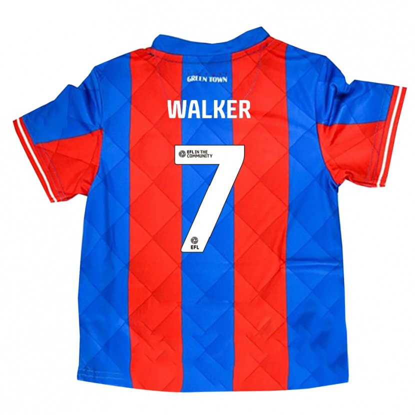 Danxen Kinder Jamie Walker #7 Blau Rot Weiß Auswärtstrikot Trikot 2025/26 T-Shirt Österreich