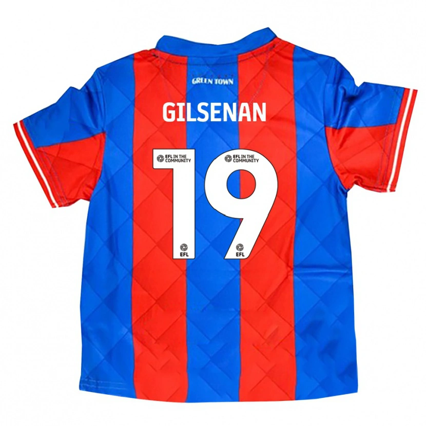 Danxen Kinder Zak Gilsenan #19 Blau Rot Weiß Auswärtstrikot Trikot 2025/26 T-Shirt Österreich