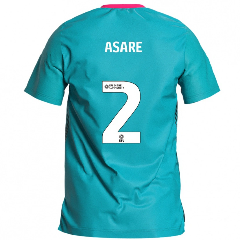 Danxen Kinder Zico Asare #2 Himmelblau Pink Auswärtstrikot Trikot 2025/26 T-Shirt Österreich