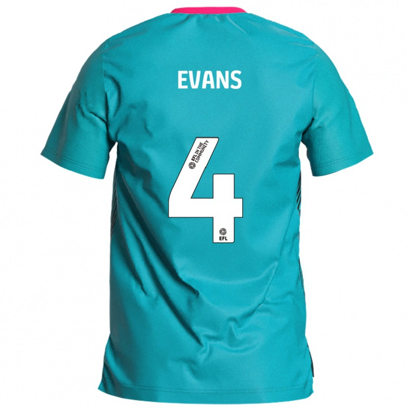 Danxen Kinder Jack Evans #4 Himmelblau Pink Auswärtstrikot Trikot 2025/26 T-Shirt Österreich