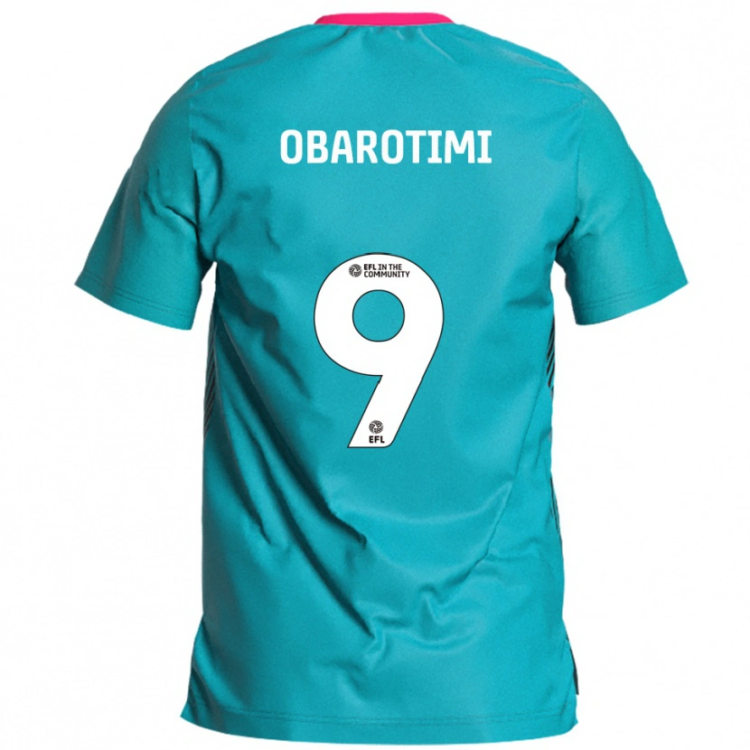 Danxen Kinder Jayden Obarotimi #9 Himmelblau Pink Auswärtstrikot Trikot 2025/26 T-Shirt Österreich
