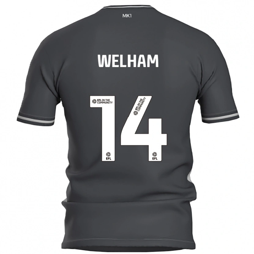 Danxen Kinder Madeline Welham #14 Grau Silber Auswärtstrikot Trikot 2025/26 T-Shirt Österreich