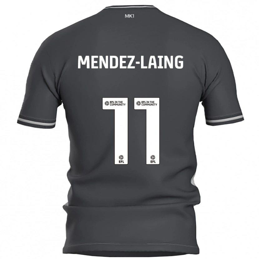 Danxen Kinder Nathaniel Méndez-Laing #11 Grau Silber Auswärtstrikot Trikot 2025/26 T-Shirt Österreich
