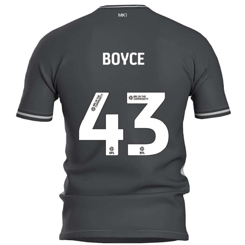 Danxen Kinder Kyle Boyce #43 Grau Silber Auswärtstrikot Trikot 2025/26 T-Shirt Österreich