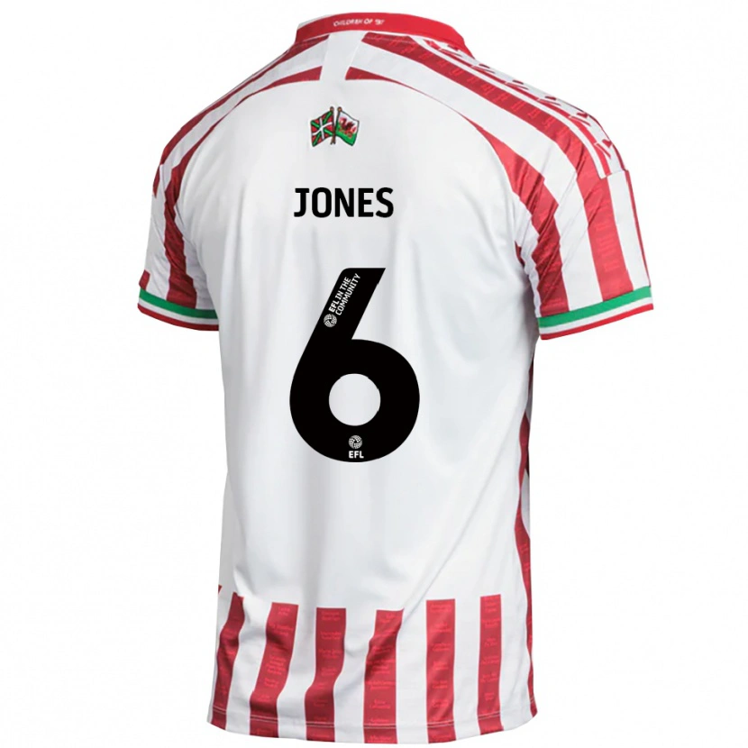 Danxen Kinder George Jones #6 Rot Weiß Auswärtstrikot Trikot 2025/26 T-Shirt Österreich