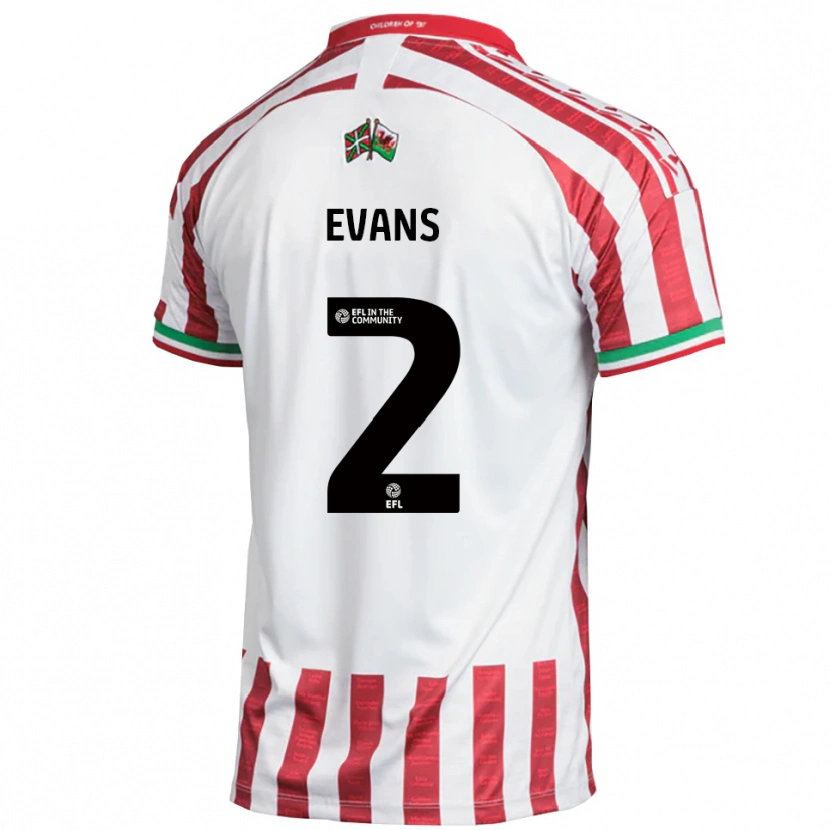 Danxen Kinder Cameron Evans #2 Rot Weiß Auswärtstrikot Trikot 2025/26 T-Shirt Österreich