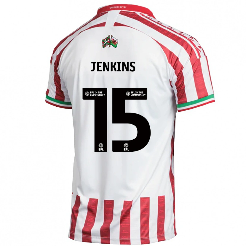Danxen Kinder Lee Jenkins #15 Rot Weiß Auswärtstrikot Trikot 2025/26 T-Shirt Österreich