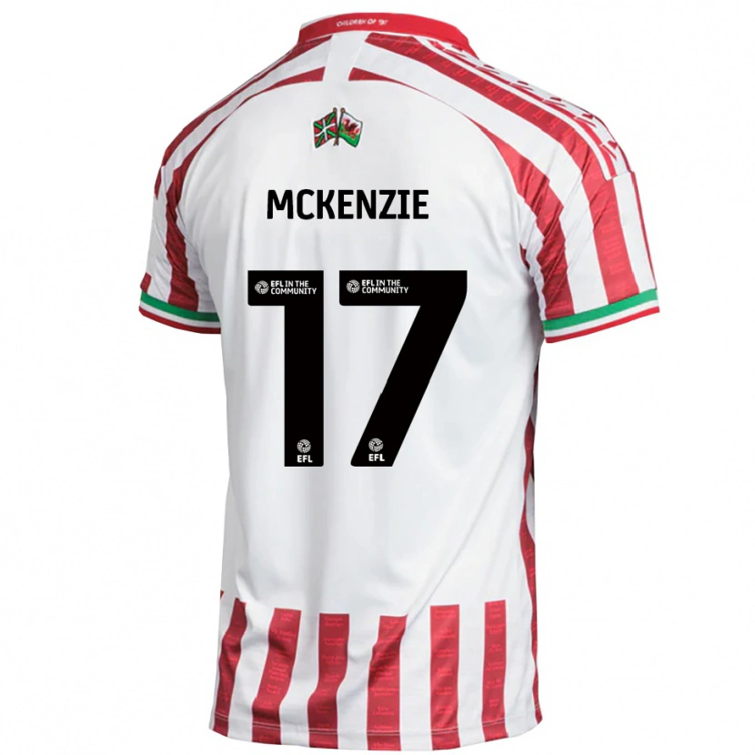 Danxen Kinder Myles Mckenzie #17 Rot Weiß Auswärtstrikot Trikot 2025/26 T-Shirt Österreich