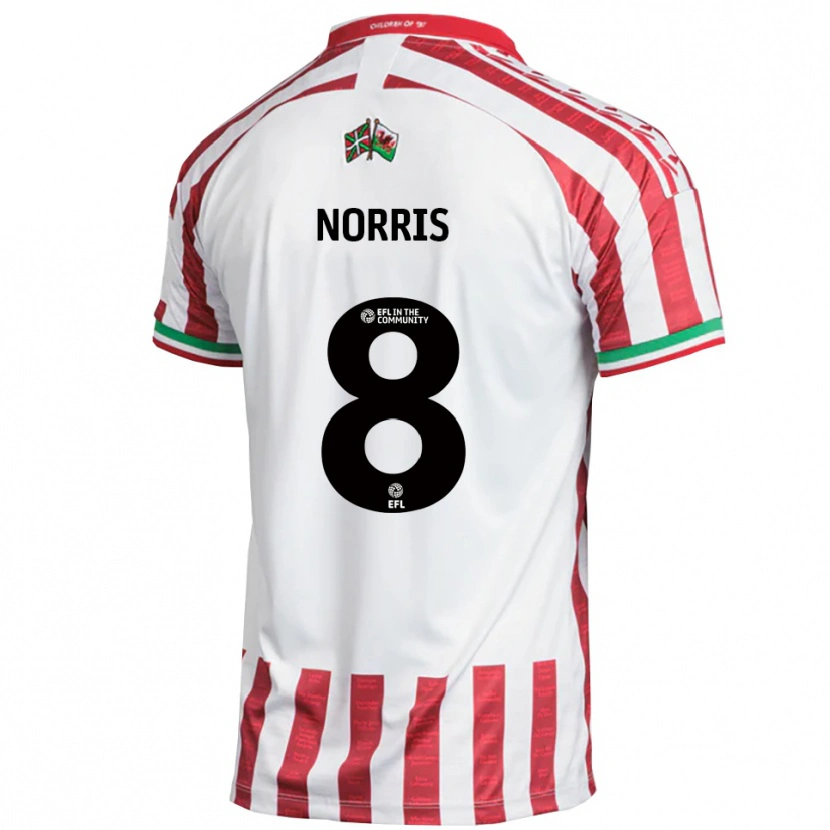 Danxen Kinder Jac Norris #8 Rot Weiß Auswärtstrikot Trikot 2025/26 T-Shirt Österreich