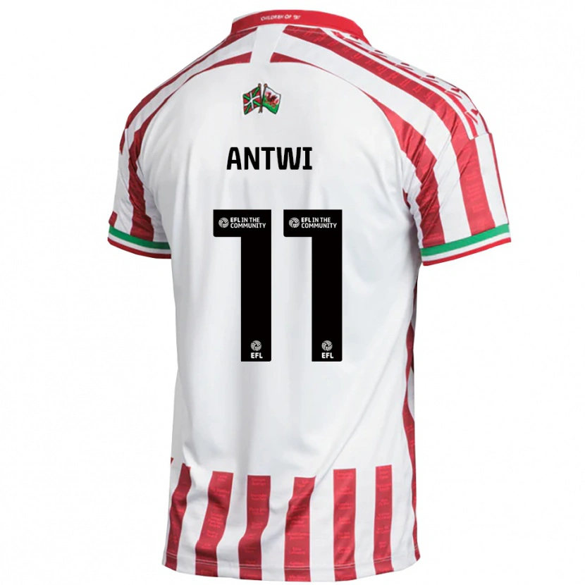 Danxen Kinder Cameron Antwi #11 Rot Weiß Auswärtstrikot Trikot 2025/26 T-Shirt Österreich
