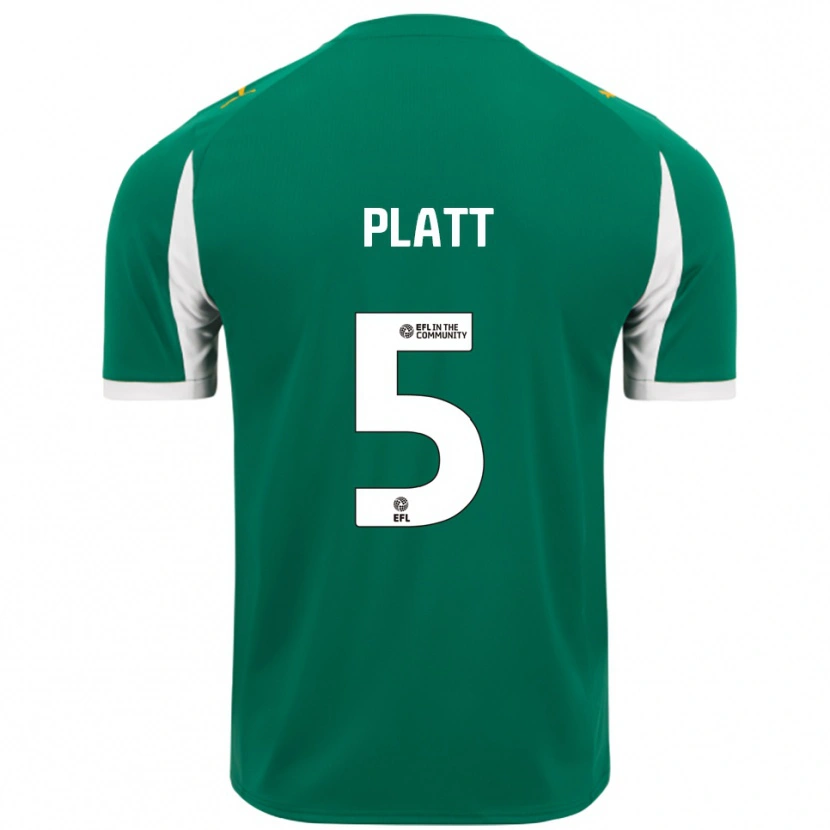 Danxen Kinder Matty Platt #5 Grün Weiß Auswärtstrikot Trikot 2025/26 T-Shirt Österreich