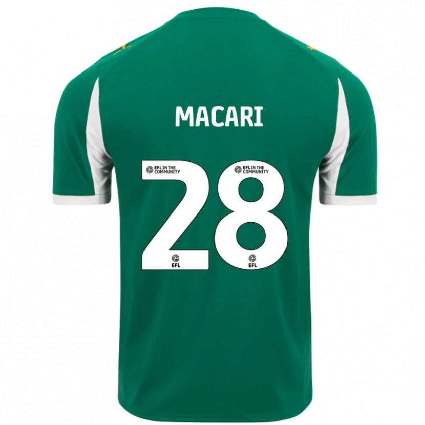 Danxen Kinder Lewis Macari #28 Grün Weiß Auswärtstrikot Trikot 2025/26 T-Shirt Österreich
