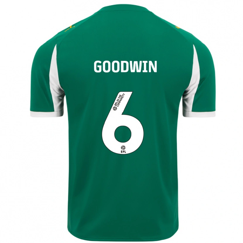 Danxen Kinder Alfie Goodwin #6 Grün Weiß Auswärtstrikot Trikot 2025/26 T-Shirt Österreich