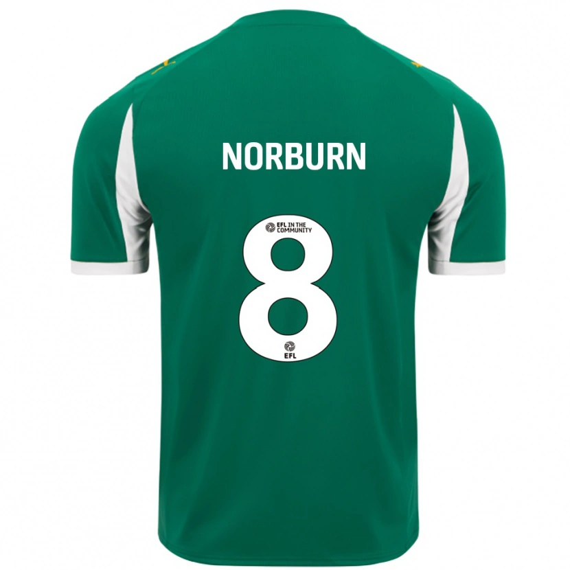 Danxen Kinder Oliver Norburn #8 Grün Weiß Auswärtstrikot Trikot 2025/26 T-Shirt Österreich